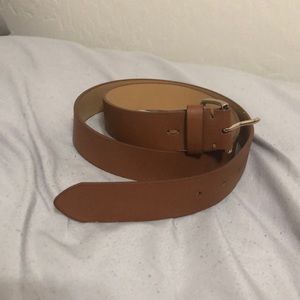 Light brown faux leather belt